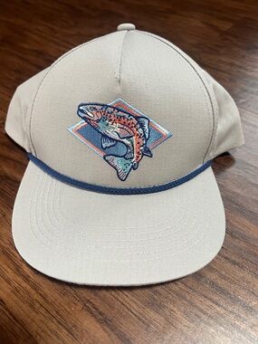 BURLEBO Fish Embroidered Trucker Rope Hat